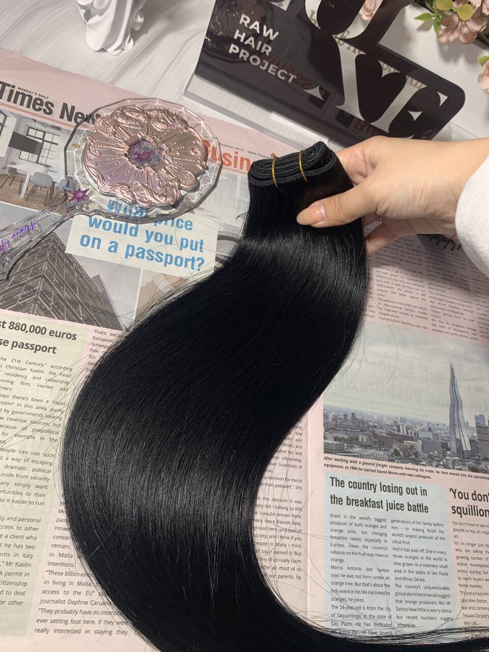 3 Colored Raw Hair Bundle Deals 16" 16" 16"