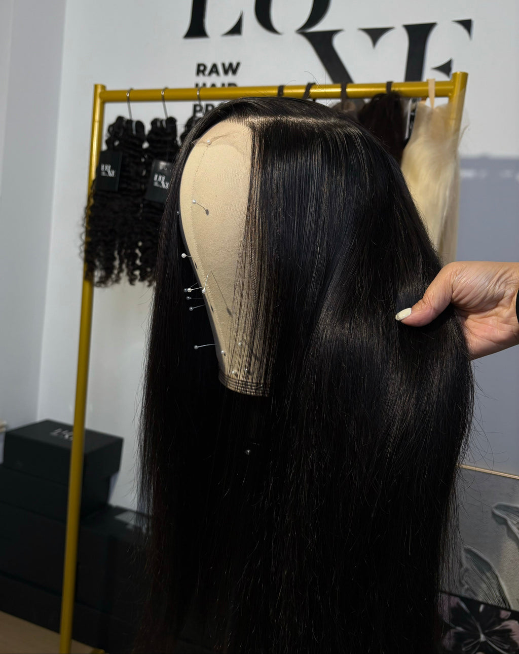 Virgin HD Natural Black Lace Wig 32"40"