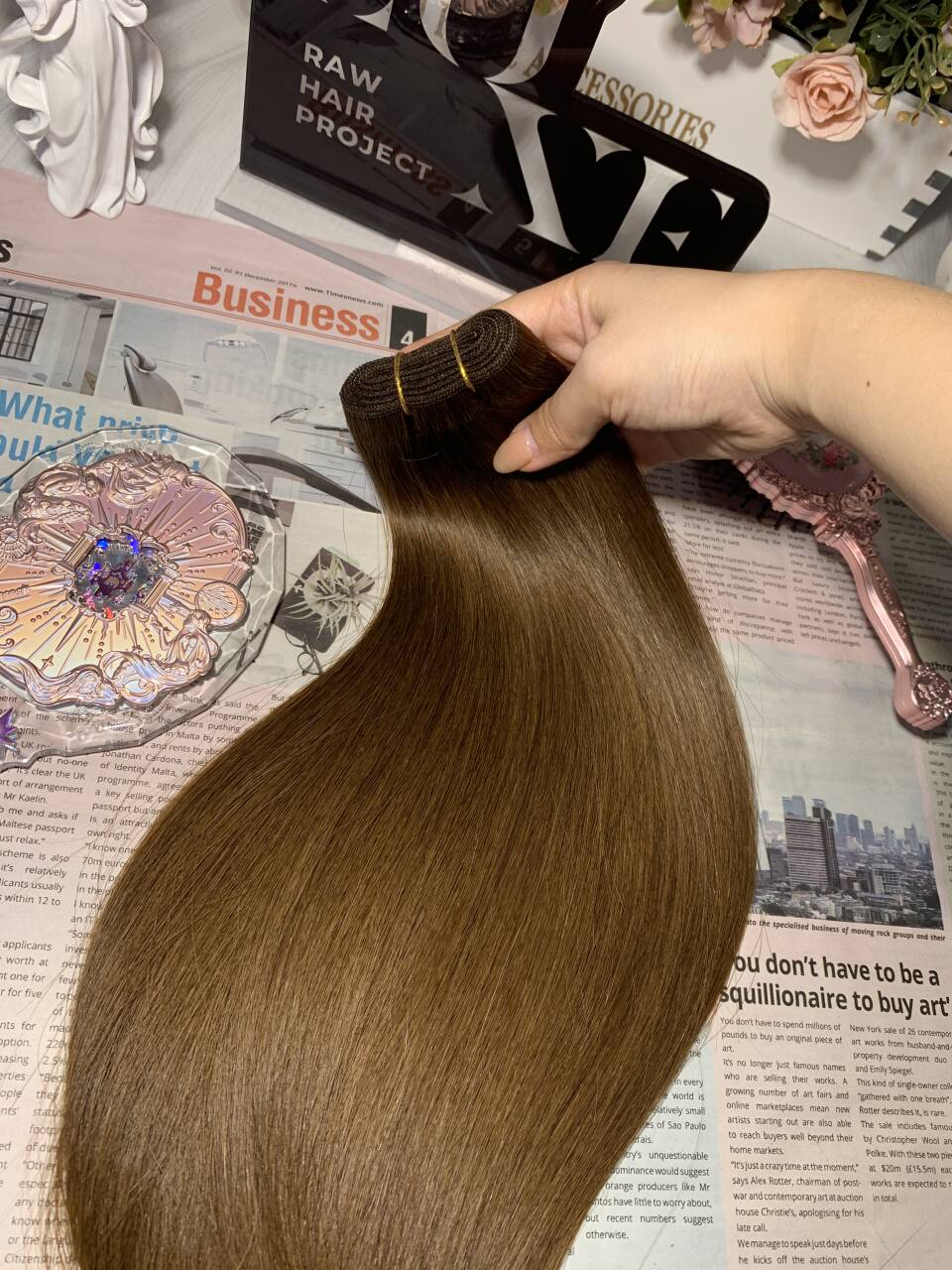 3 Colored Raw Hair Bundle Deals 16" 16" 16"