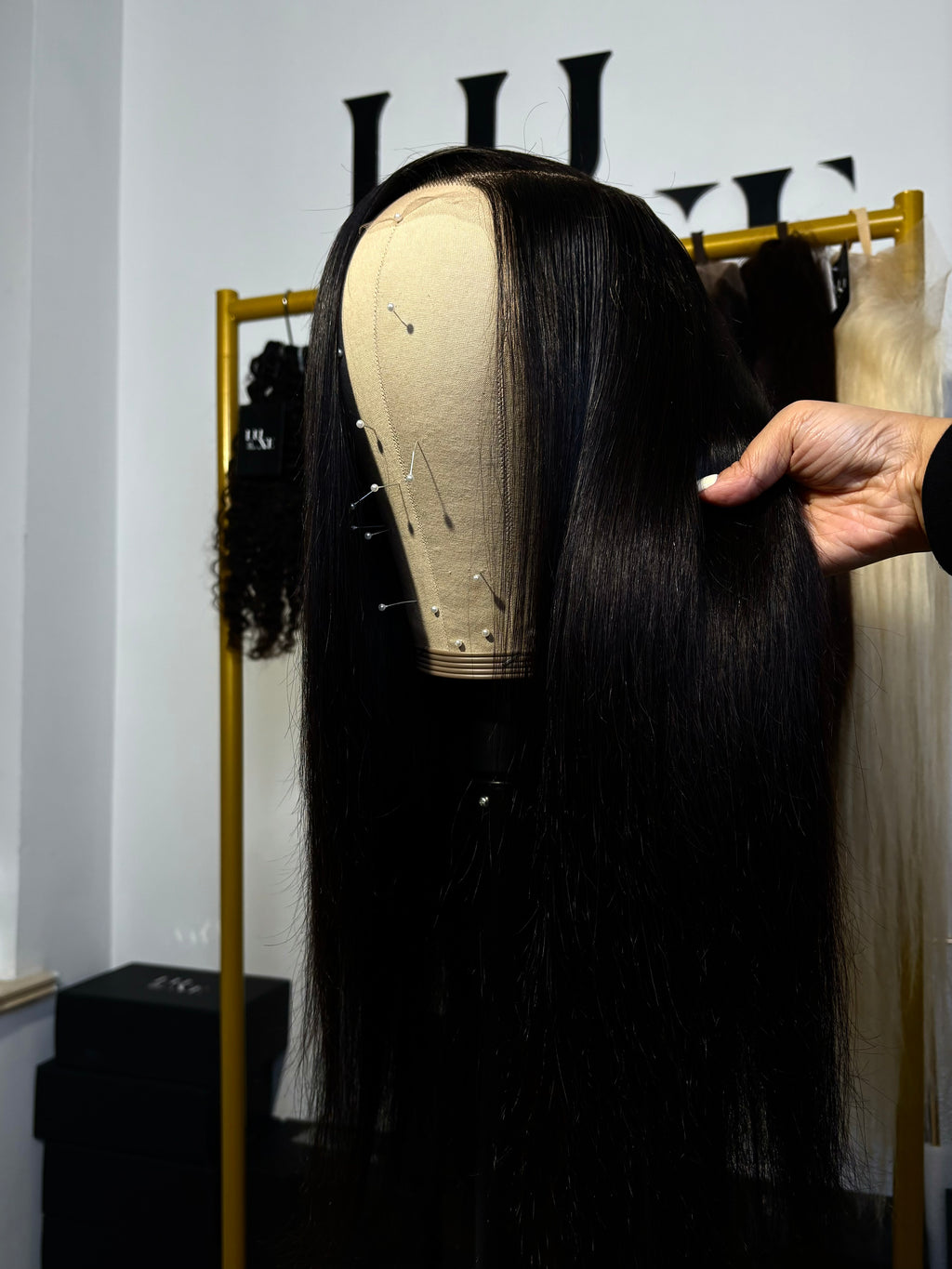 Virgin HD Natural Black Lace Wig 32"40"