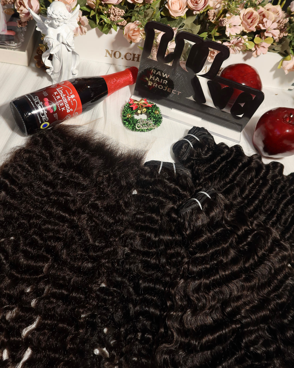 3 Raw Burmese Curly Bundles + HD Closure Deal