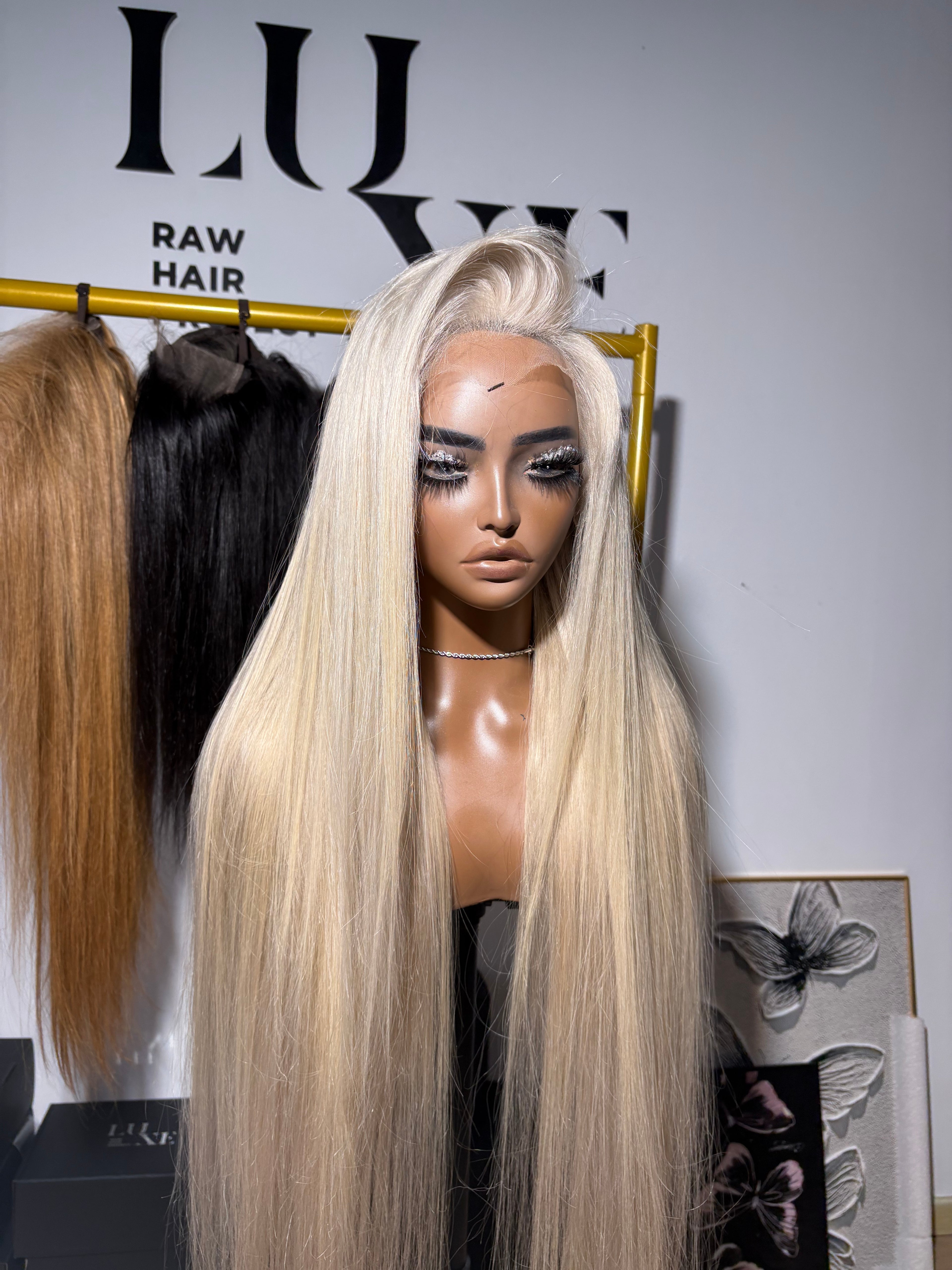 Platinum Colored Lace Frontal Non Customized Transparent Wig