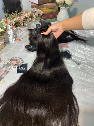 Raw Hair Natural Black Straight 10"-30"