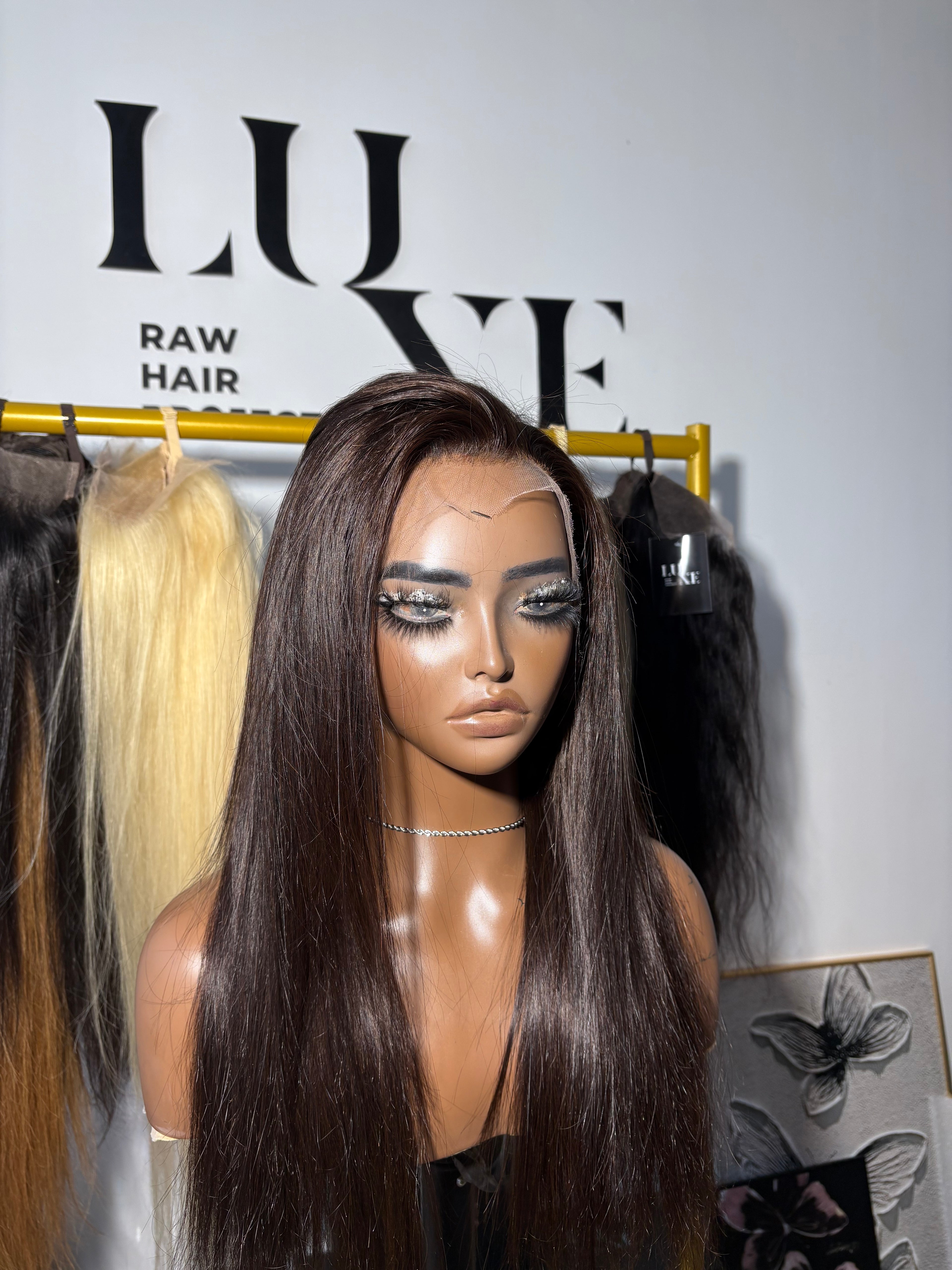 #2 Rich Brown Colored BOB Non Customized Transparent Wig