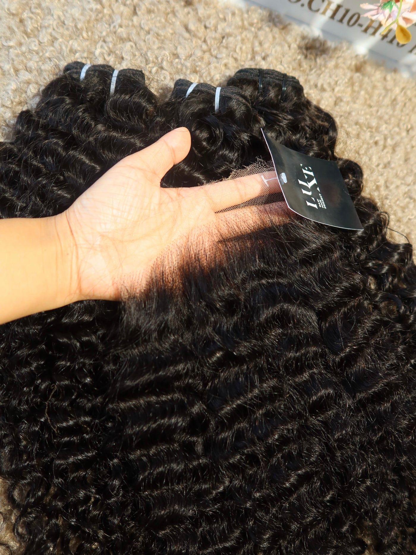 3 Raw Summer Curly Bundles + Raw HD Closure Deal