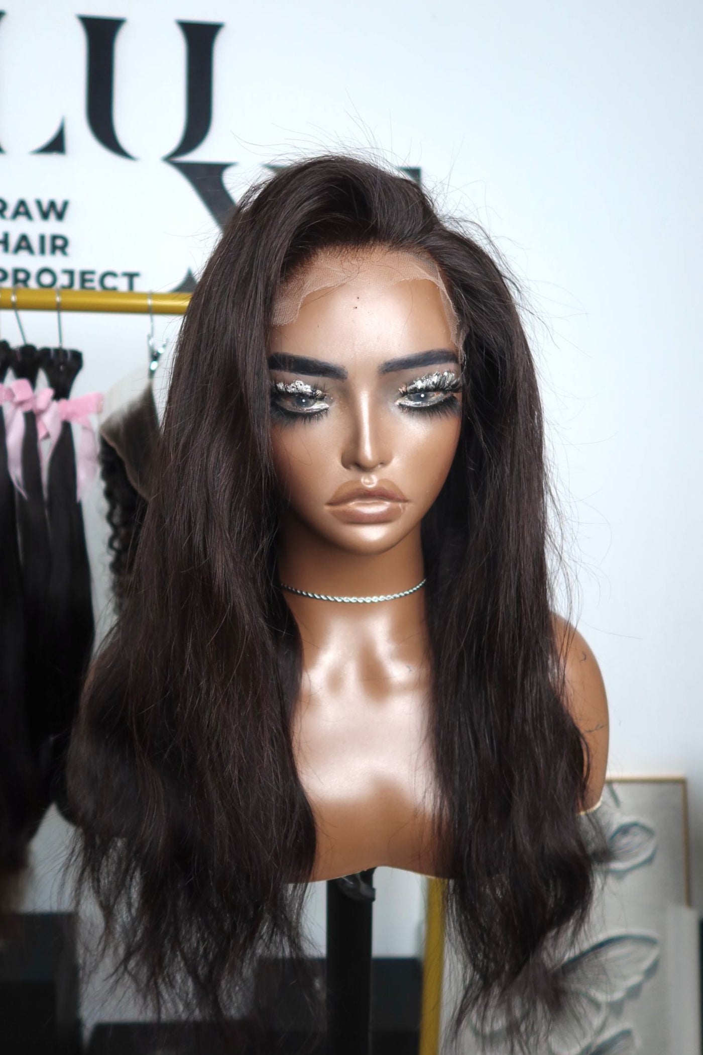 Bleached Knots Freshly Washed Natural Black HD Lace Front Wig