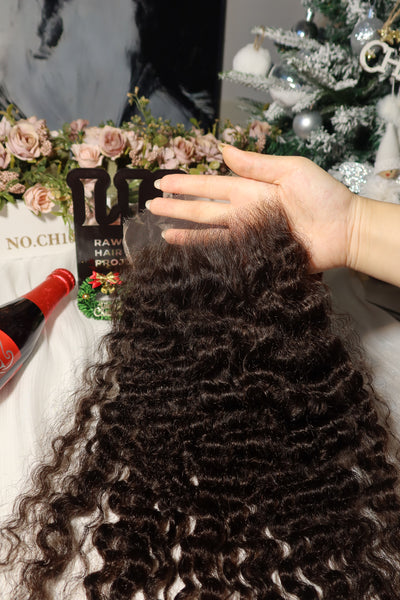 FLASH SALE! 3 Set Burma Raw Hair Bundles+ 1 FREE HD closure