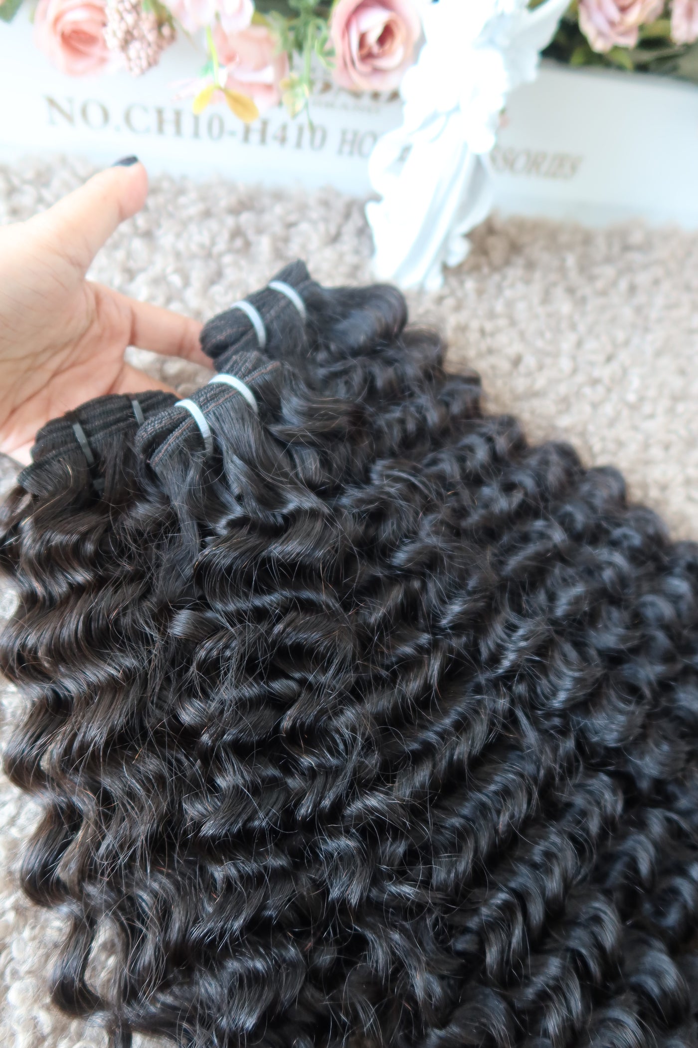 3 Raw Summer Curly Bundles + Raw HD Closure Deal