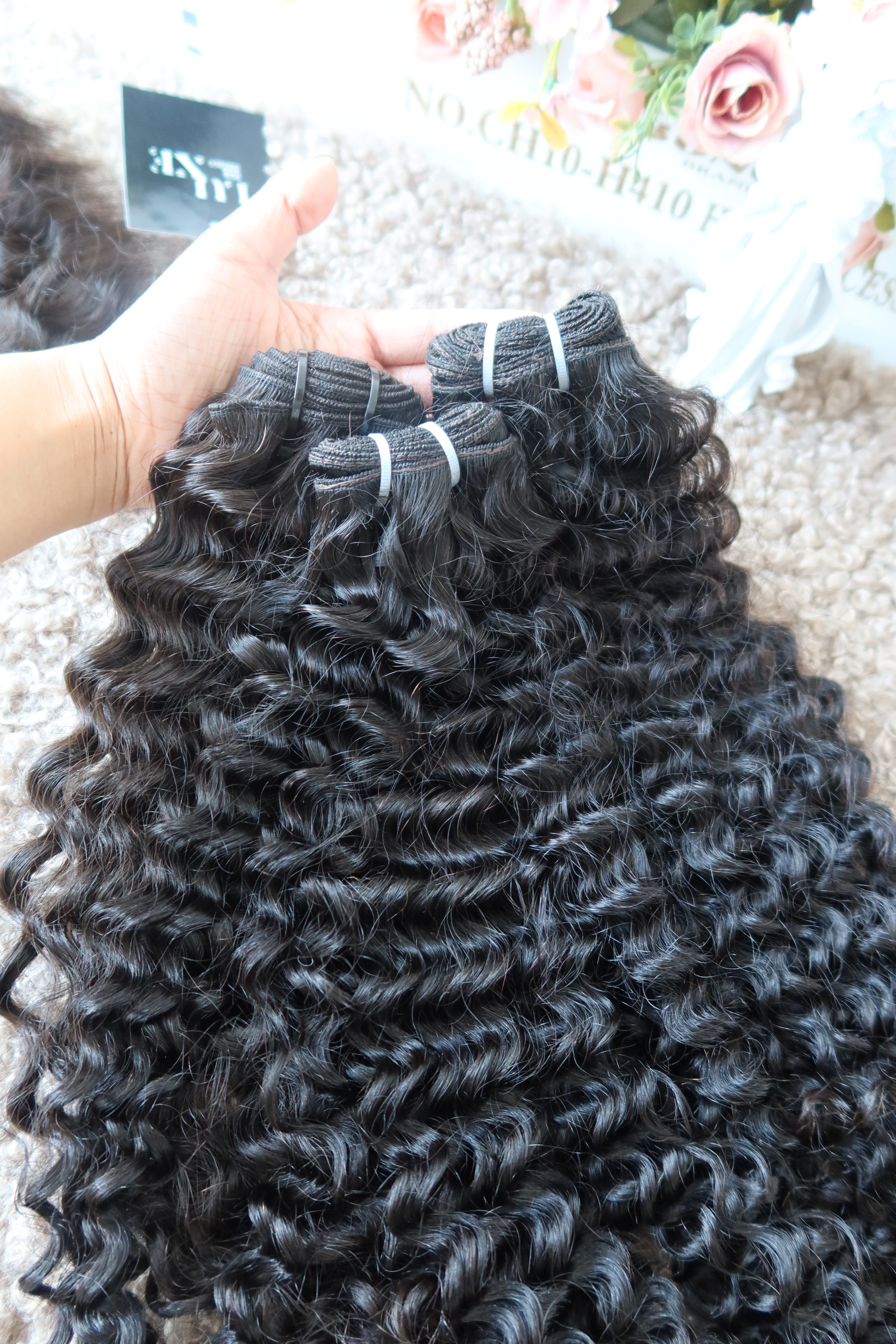 3 Raw Summer Curly Bundles + HD Closure Deal
