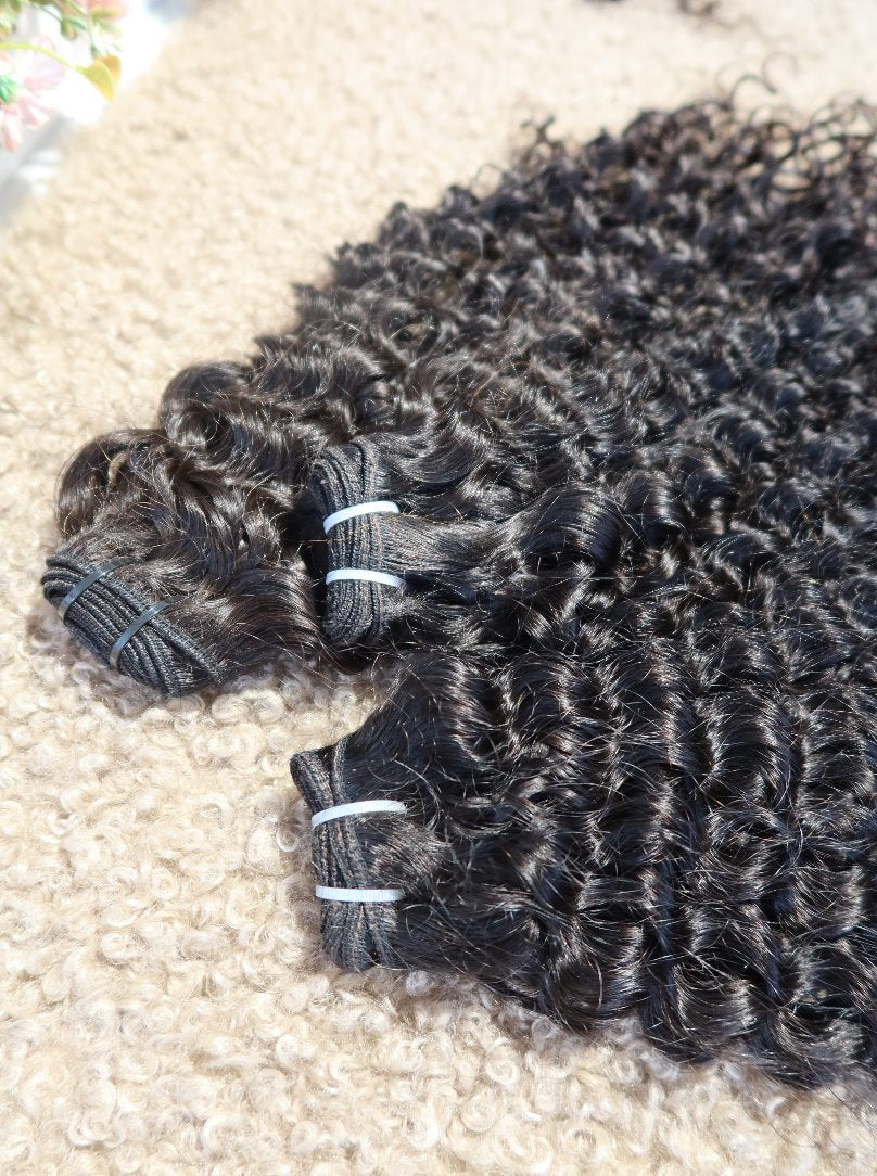 3 Raw Summer Curly Bundles + HD Closure Deal