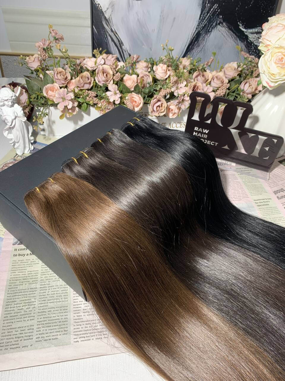 3 Colored Raw Hair Bundle Deals 16" 16" 16"
