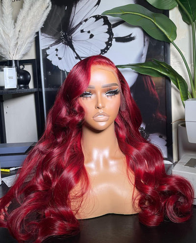 Vampire Red Colored Wig