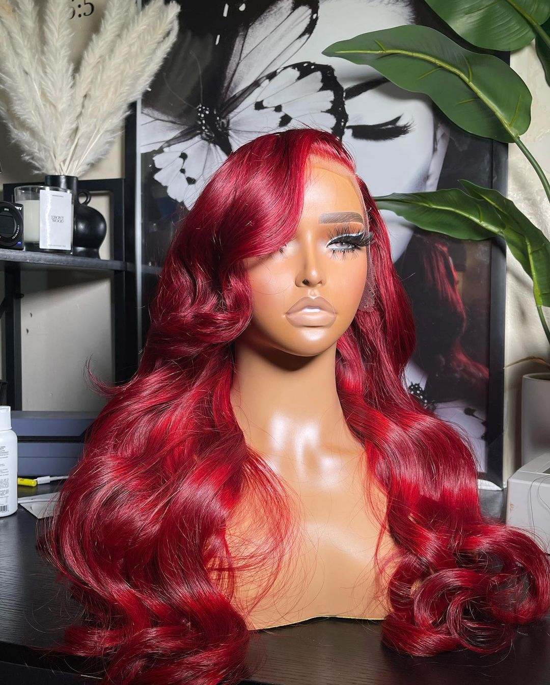 Vampire Red Colored Wig