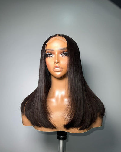 Natural Black Bob Frontal Wig