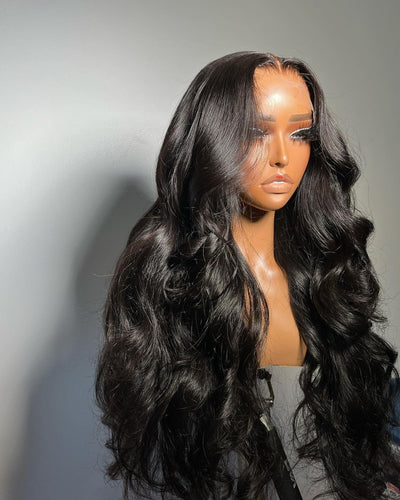 Lace Frontal Wavy Natural Black Wig