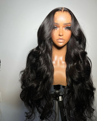 Lace Frontal Wavy Natural Black Wig