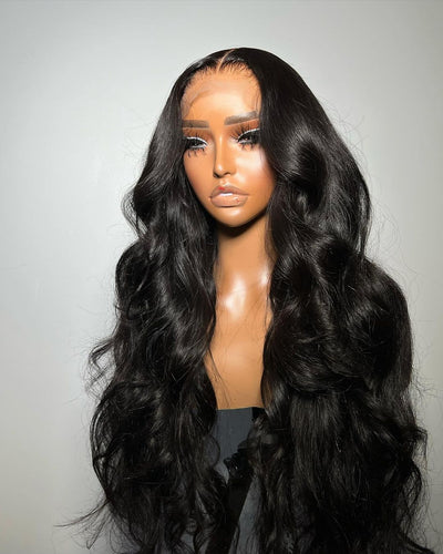 Lace Frontal Wavy Natural Black Wig