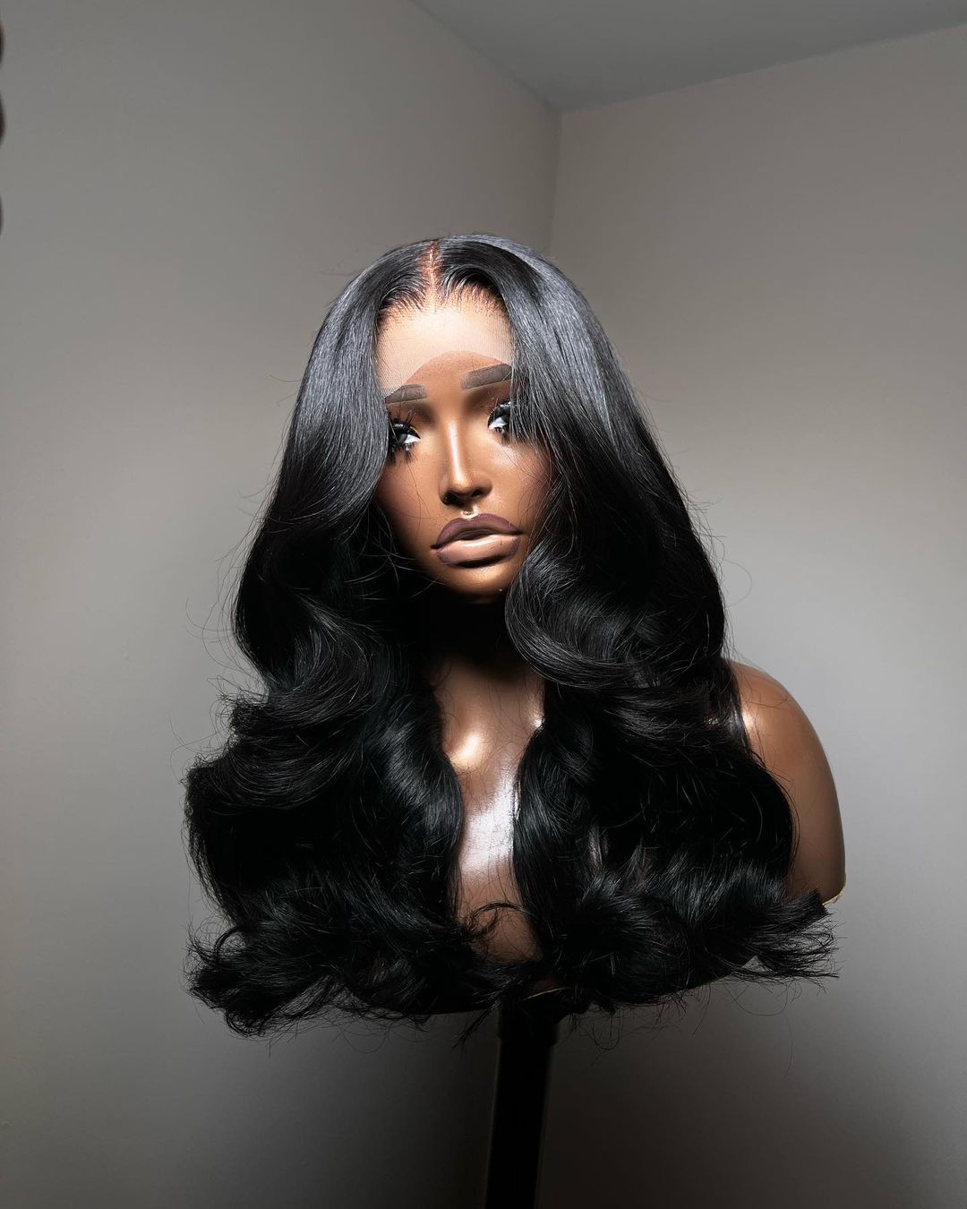 Lace Frontal Wavy Jet Black Wig