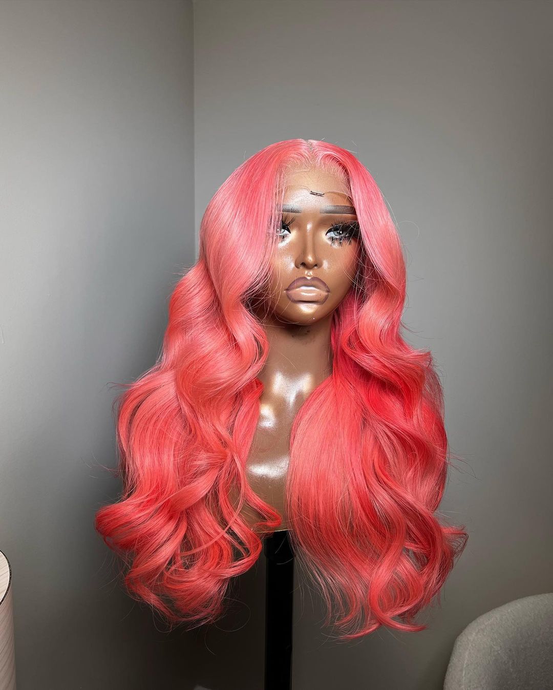 Pink Smoothe Colored Wig