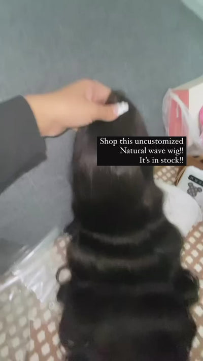 Closure HD Lace Wig With Natural Wavy