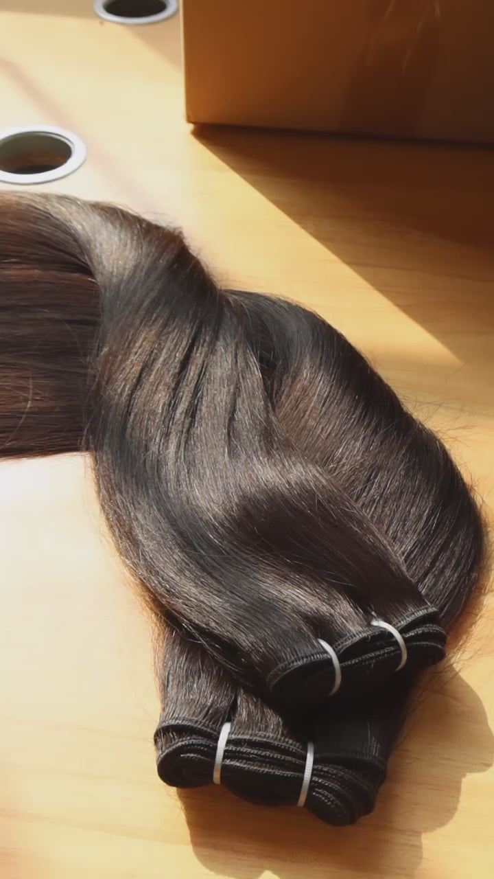 3 RAW BUNDLES + FREE HD LACE CLOSURE